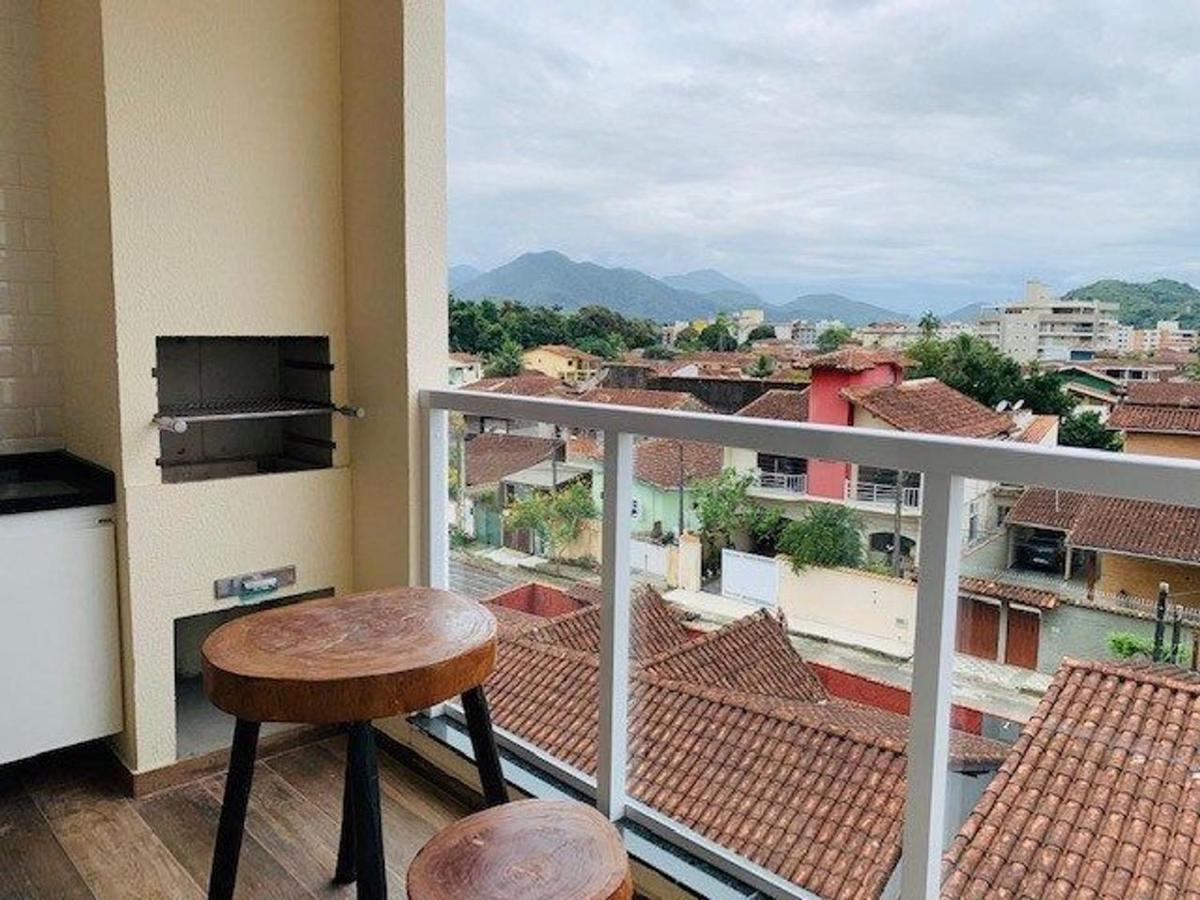 Apto Excelente C/Ar, Varanda Gourmet E Piscina Ubatuba Kültér fotó